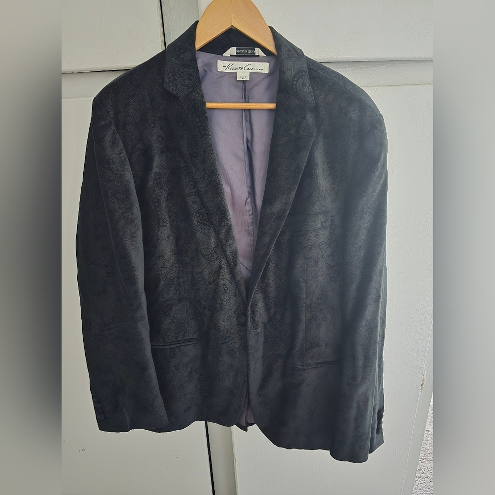 Kenneth Cole New York Textured Black Blazer